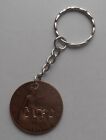 CAMBRIDGE UNITED FC KEYRING 1912 PENNY STAMPED WITH CUFC. YEAR CLUB FOUNDED
