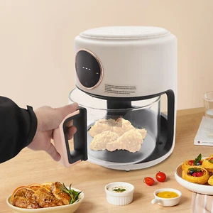 4.2L/3.81Qt 360° Viewable Airy Fryer Glass Tabletop Air Fryer Airy Fryer Pot - Picture 1 of 21
