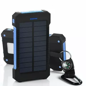 Portable Solar Charger and 10,000mAh Power Bank - Picture 1 of 2