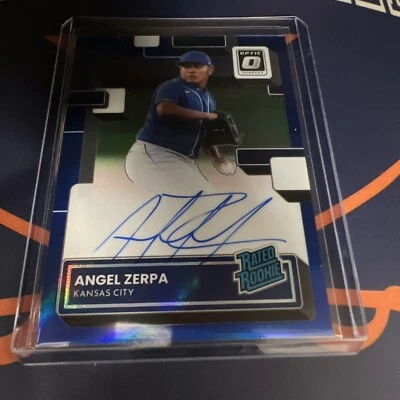 2022 Donruss Optic Angel Zerpa #RRS-AZ Rated Rookie Signatures Blue Parallel /49 - Image 1 of 4