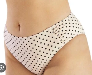 Mango Violeta Bikiniunterteil schwarz weiß gepunktet Größe UK Large F5 - Bild 1 von 1