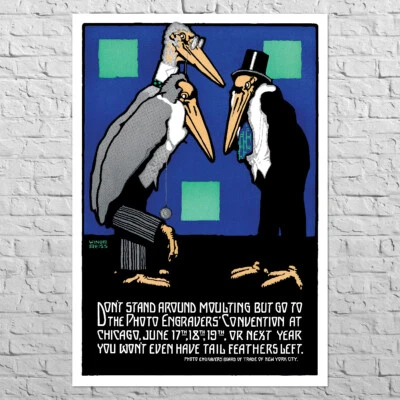 Póster Convención en Chicago, 1915 | 23x34" Talla Grande A1 | Estilo Surrealista Oscuro Foto 1 de 4