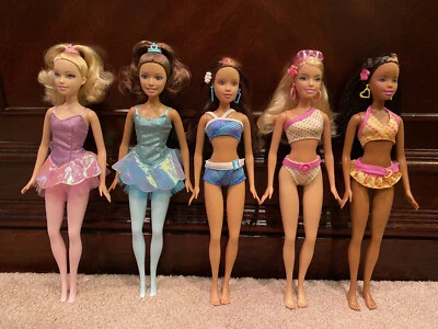 全新_批量 5_芭比娃娃 2006 Beach Glam 芭蕾舞演员套装 Teresa Nikki_Clothes 套装 — 第 1/4 张图片