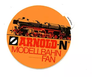 Etichetta adesiva vintage ARNOLD-N MODELLISMO FERROVIARIO FAN model train - Foto 1 di 2