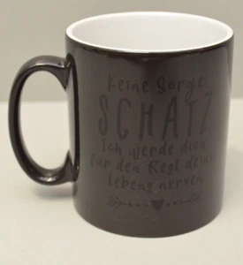 MoonWorks Zaubertasse Farbwechsel Tasse Spruch Keine Sorge Schatz Geschenk Liebe - Bild 1 von 3