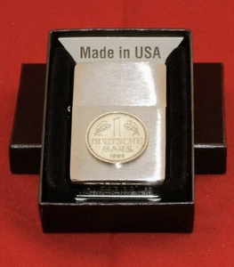 „Die gute alte D-Mark“ original Custom Zippo Feuerzeug brandneu mit 1 DM - Bild 1 von 6