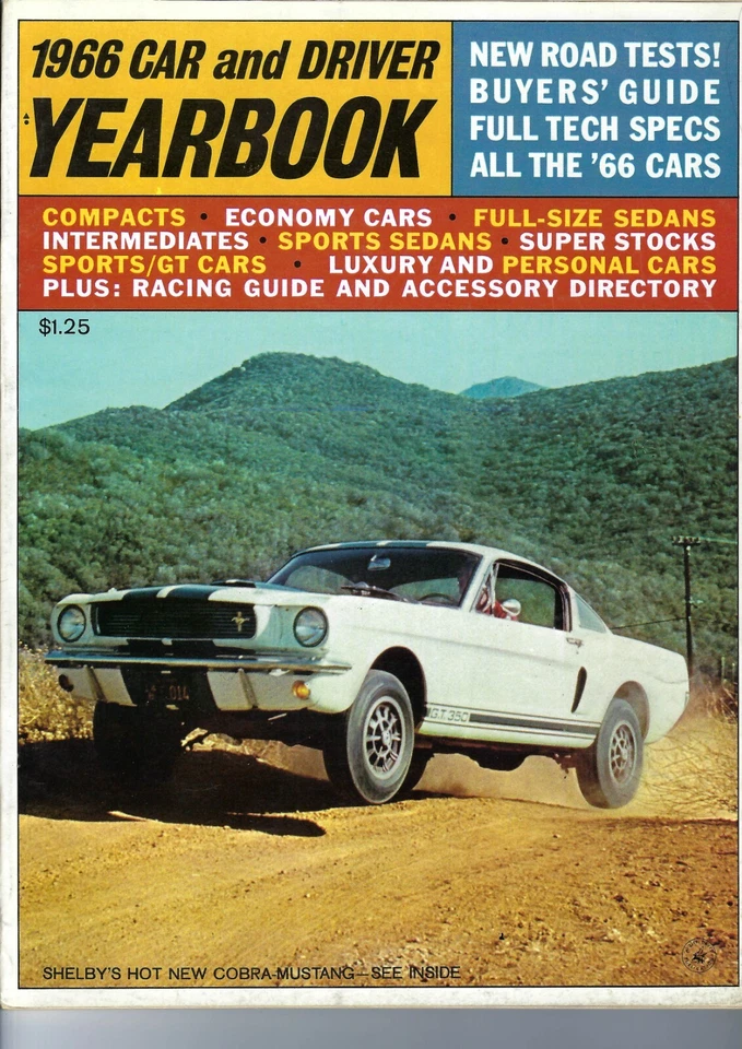 1966 Car and Driver Yearbook. GTO 442 Corvette Mustang Tiger VW GS Chevelle more Foto 1 de 2