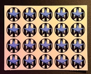blue star Newcastle united inspired sticker sheets 12.5x16cm (splashproof) - Picture 1 of 5