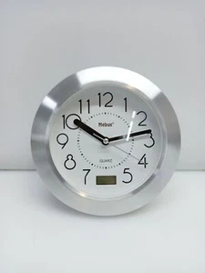 Quarz-Badezimmeruhr, Digitale Anzeige, Aluminiumrahmen, Saugnaepfe - Bild 1 von 6