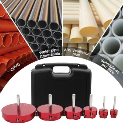 PPRK6 Plastic Pipe Fitting Reamer Kit Fit into Standard 4-3/4" Drill 6-Piece Kit - Image 1 of 4