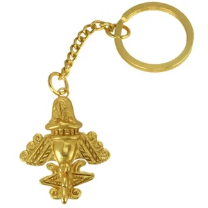 24k GP Quimbaya Ancient Flyer | Llavero Golden Jet-4 | Al otro lado del charco - Imagen 1 de 2