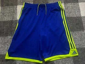 Adidas Climacool Basketball Shorts Running Stripes Boys Teen Youth XL Blue Green - Picture 1 of 7
