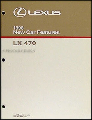 1998 Lexus LX 470 Cuenta Con Servicio Entrenamiento Manual 98 LX470 Nuevo OEM - Imagen 1 de 3