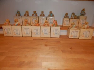 1993 Cherished Teddies 12 Month Missing April Rare Retired + Extras - Picture 1 of 12