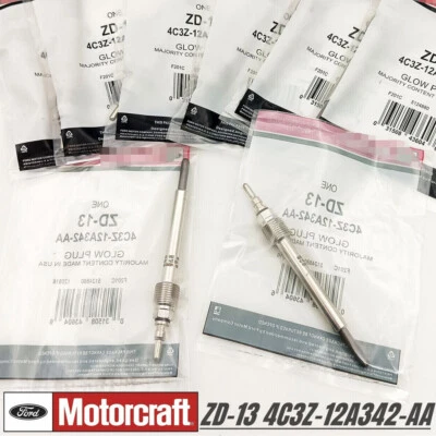 Bujía incandescente 8X ZD13 para Ford 2004-2007 F250 F350 F450 6,0 L Motorcraft 4C3Z12A342AA Foto 1 de 4