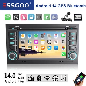Für Audi A4 S4 RS4 B6 B7 8E 8H SEAT EXEO 2+32G Carplay Android Autoradio GPS Nav - Bild 1 von 15