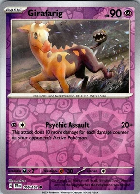 Girafarig Common SV05: Temporal Forces 066/162 NM - Image 1 of 2