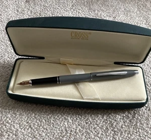 Cross Vintage Classic Century Gray Gold Nib Medium Size-Made In Ireland With Box - Picture 1 of 14