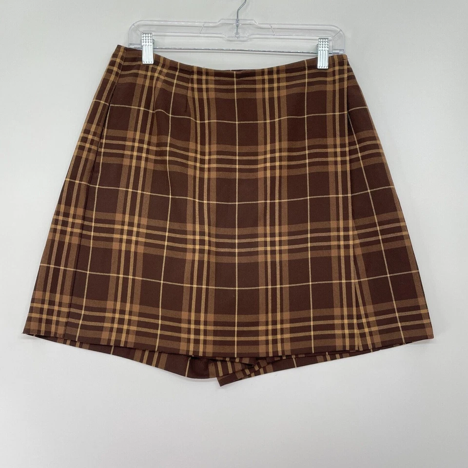EP Pro женские шорты размер 10 винтажные коричневые клетчатые гольф спорт на открытом воздухе - Изображение 1 из 4