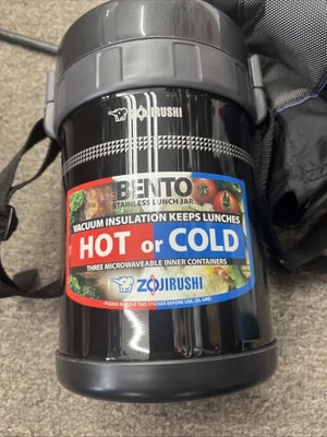 Zojirushi SL-GRE18(BT) Stainless Steel Classic Bento Lunch Jar and bag. GREAT ! - Image 1 of 2