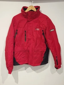 Chaqueta de esquí roja TCM para hombre talla mediana sistema Recco capucha extraíble - Imagen 1 de 6