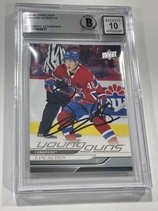 Lane Hutson Signed 2024/25 Upper Deck UD Young Guns Card Slabbed Beckett IP a - Picture 1 of 3