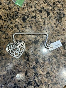 Brighton Contempo Herz Handtasche Haken Silber Kristall Aufhänger - Bild 1 von 3