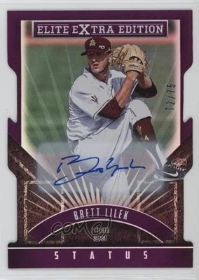2015 Elite Extra Edition Status Purple Die-Cut Prospects /75 Brett Lilek Auto - Image 1 of 2