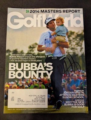Portada de revista Bubba Watson PGA Golf World firmada autografiada nuevo autógrafo Foto 1 de 2