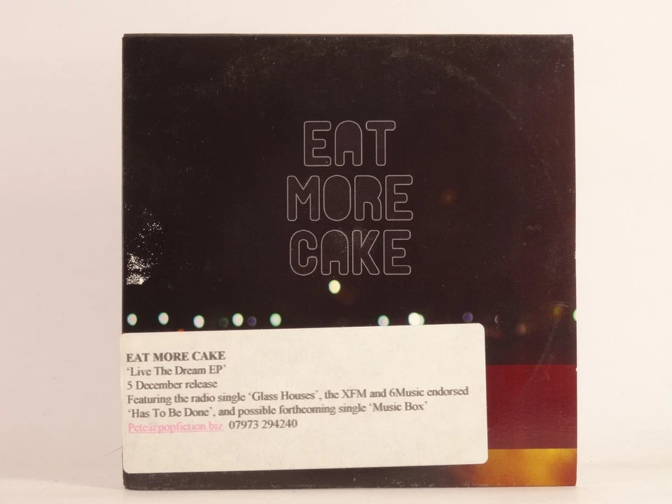 EAT MORE CAKE LIVE THE DREAM (F40) 6 Track Promo CD Single including Card Sleeve - Image 1 of 4