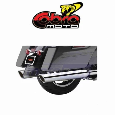 Cobra 4in. Twin Mufflers (Pair) for 2003-2006 Harley Davidson FLHTI Electra Foto 1 de 4