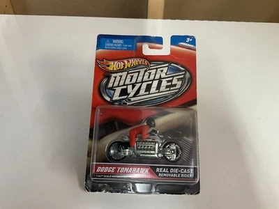 HOT WHEELS Dodge Tomahawk Motorcycle Motorcycles Series with Rider Wear on Card - Image 1 of 2
