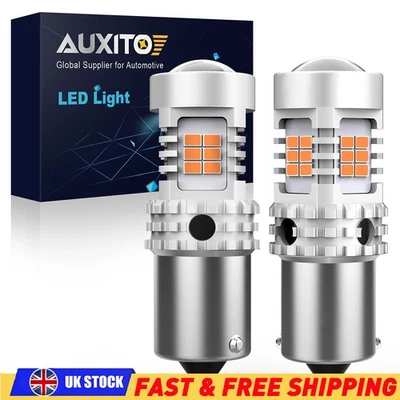 AUXITO 2PCS BAU15S PY21W LED Daytime Running Light White Bulbs 26SMD 12V 6000K - Image 1 of 4