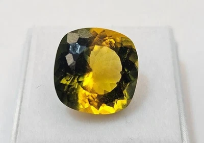 Amazing Bi-Colour Tourmaline Cushion Cut 10+Ct Natural Certified Loose Gemstone - Image 1 of 4