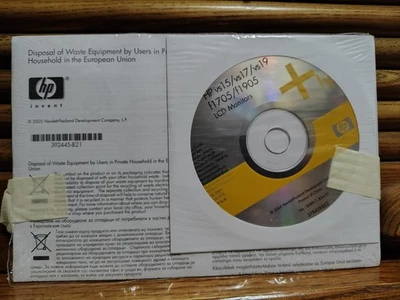 HP vs15 vs17 vs19 f1705 f1905 LCD Monitors User's Guide Drivers CD 379444-DN4 - Image 1 of 4