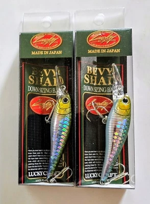 (2) Lucky Craft Bevy Shad 60SP Crankbaits 5/32 oz, 2-3/4" MS Japón Shad Nuevo Foto 1 de 4