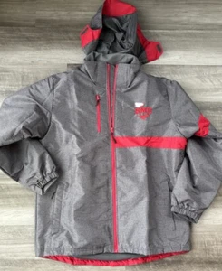 Holloway SMU Mustangs Gray Parka Coat Size XL New Hooded Zip Southern Methodist - Picture 1 of 9