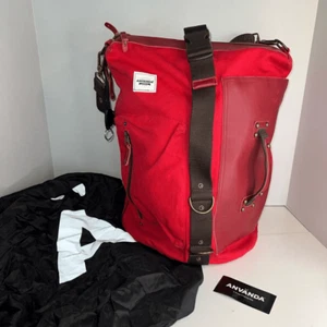 Anvanda Stockholm Great F*cking Backpack Red Leather Convertible Messenger Cover - Picture 1 of 6