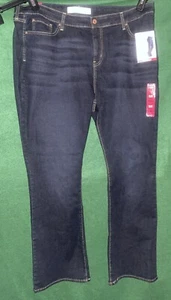 Levi Strauss Signature Women’s Jeans Simply Stretch Mid Rise Bootcut 22M - Picture 1 of 13