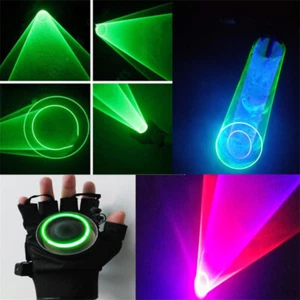 Drehbare Laserhandschuhe DJ Club Tänzerin Bühnenshow Disco Party Beleuchtung Handschuh Requisite - Bild 1 von 12