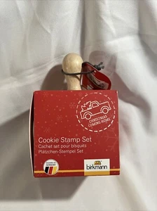 Birkmann 3 estampillas de galletas de Navidad NUEVO mango de madera Santa, árbol, camión, - Imagen 1 de 4