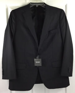 Indochino Bespoke Sport Coat Mens 38S Gray Mini-Striped 2-Button 100% Wool