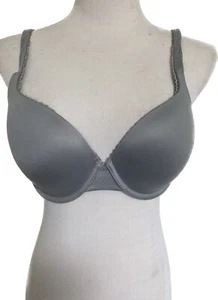 Victoria’s Secret Body By Victoria Gray Underwire Push-Up Bra Sz 36C Pre-Owned - Picture 1 of 8