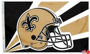 New Orleans Saints 3x5 Flag Man Cave Flag 3 x 5 Banner USA New - Picture 1 of 6