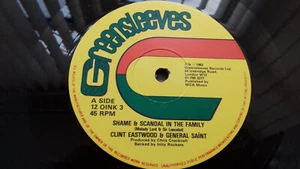 Clint Eastwood / Shame And Scandal in Family Greensleeves 12 inch 45 rpm Record - Picture 1 of 4
