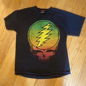 Vintage Grateful Dead T Shirt Sz Black Jerry Garcia Skull ZION ROOTSWEAR Medium - Picture 1 of 11