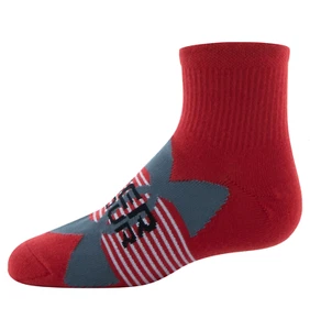 Under Armour Essential Quarter Red, Single Pack Socks Youth Size 13.5 -4.5 - Picture 1 of 3