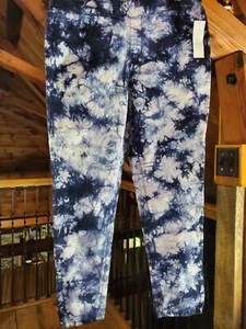 New Denim 24 7 Plus Size Straight Leg Jeans Womens 16W Tie Dyed Dark Blue NWT - Picture 1 of 13