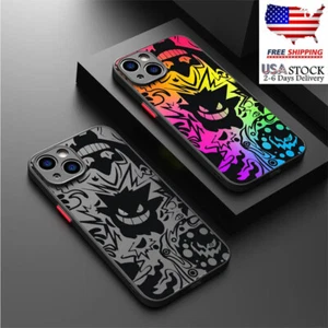 Anime Gengar Matte Phone Case Cover For Apple iPhone 16 15 11 14 13 Pro Max Plus - Picture 1 of 9