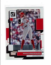 Noah Syndergaard 2022 Panini Donruss #/500 Career Stat Line Anaheim Angels Card